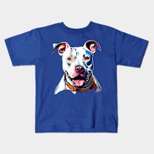 Expressionist Portrait of Pit Bull Terrier Kids T-Shirt